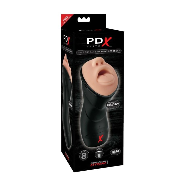 PIPEDREAM Mandeldild med dyb gærdhals og vibration PDX ELITE