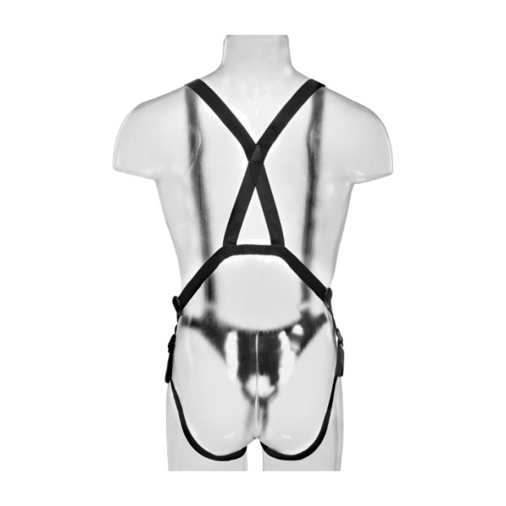 PIPEDREAM Strap-on met holle dildo en drukkers KING COCK