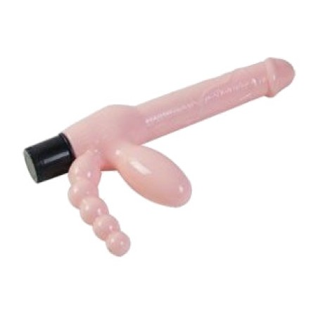 cinto sem cordas de tpr com vibração e estimulação anal 25,4 cm