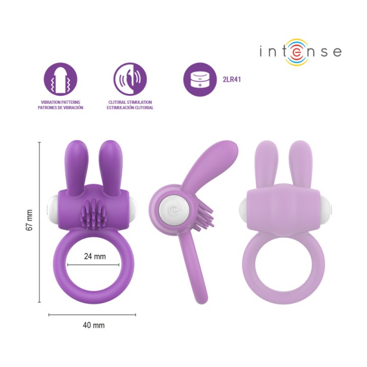 INTENSE Vibrating ring for the penis with clitoral