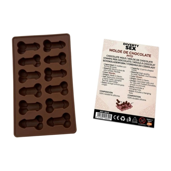 DIVERTY SEX Moldino da cioccolato a forma di silicone con 12
