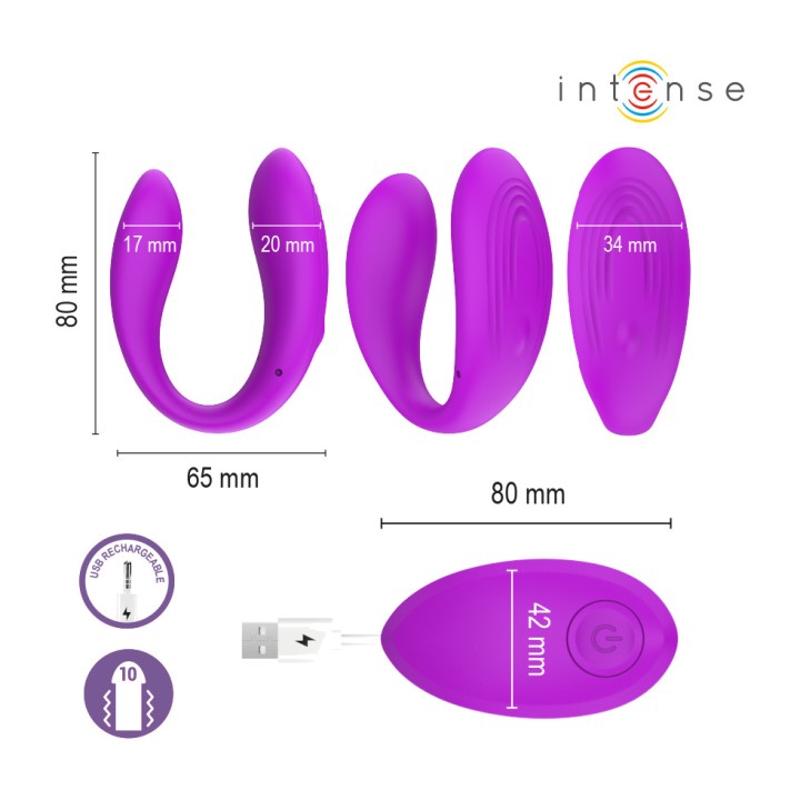 INTENSE Klampstimulator med vibration NORA D-245691VAR