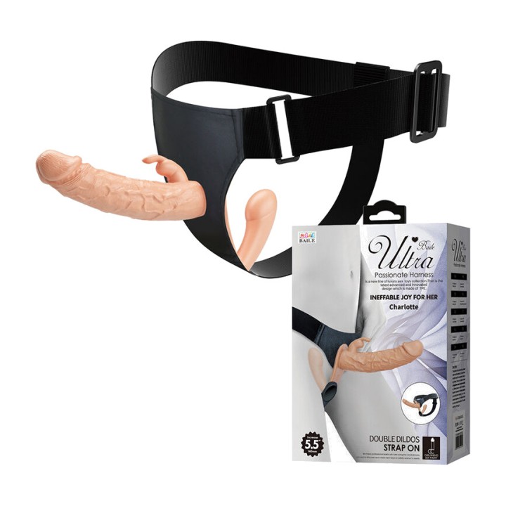 BAILE Cinto strap-on vazio de dupla penetração CHARLOTTE