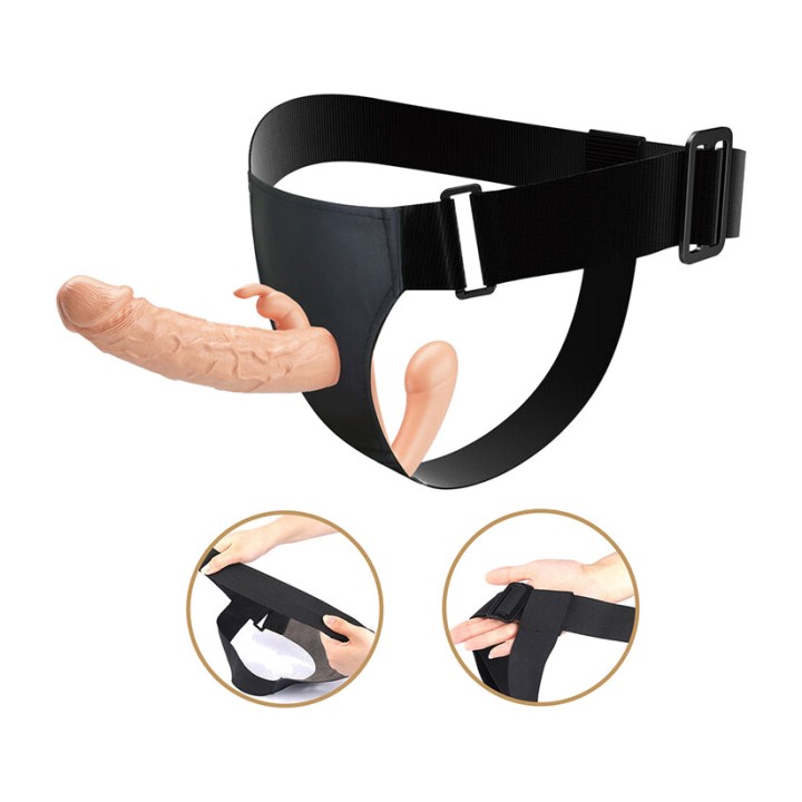 BAILE Hohlter Strapon für Doppel-Penetration CHARLOTTE