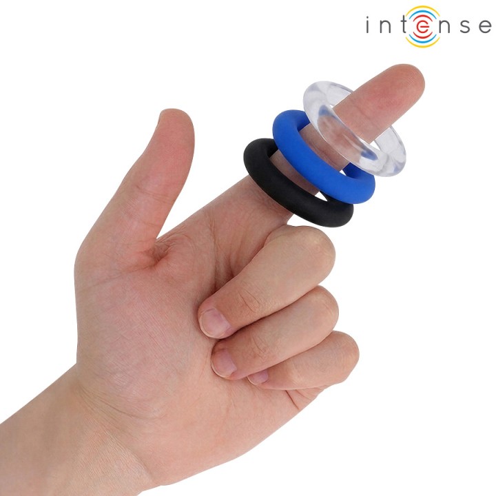 INTENSE Set mit 3 farbigen Ringen für den Penis WICK