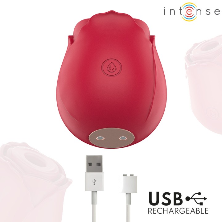 INTENSE Clitoral suction device with wave pattern in flower