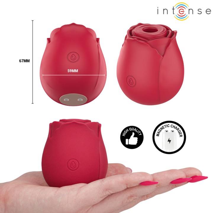 INTENSE Aspirator de clítoris cuiercuive cu formă flor