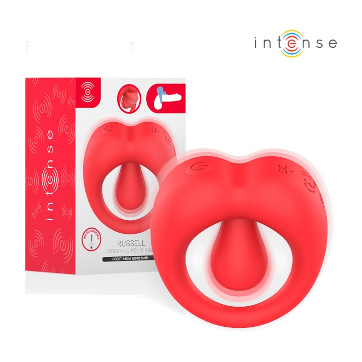 INTENSE Vibreringsring för penis med klitoristimulation