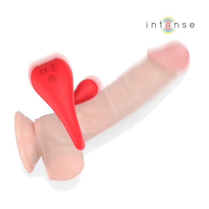 INTENSE Vibreringsring för penis med klitoristimulation