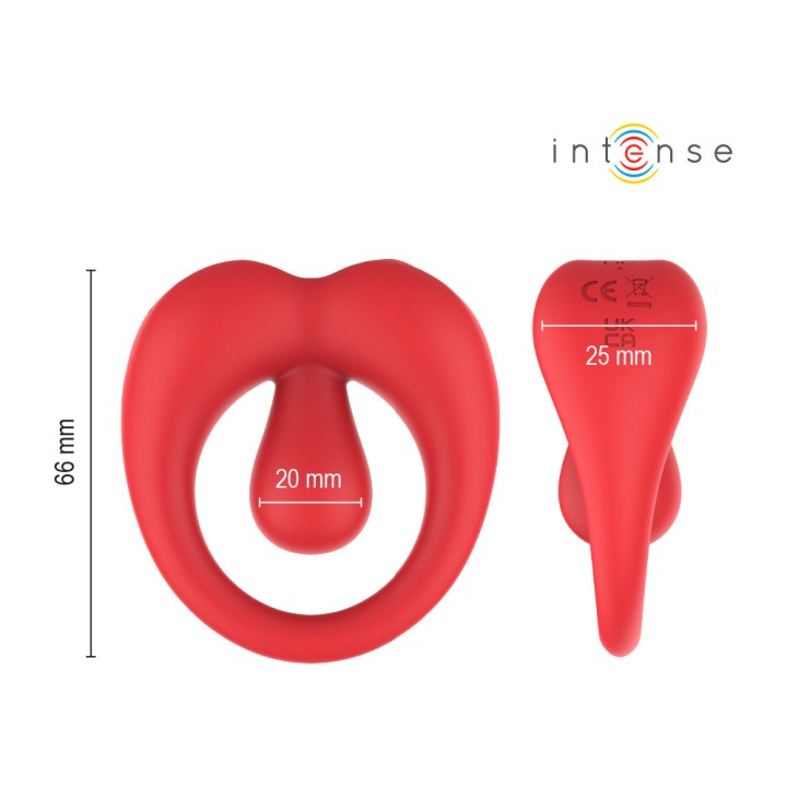 INTENSE Vibreringsring för penis med klitoristimulation
