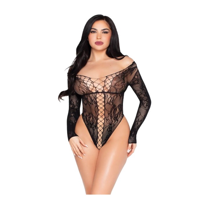 LEG AVENUE Red and lace teddy 89370 D-245351
