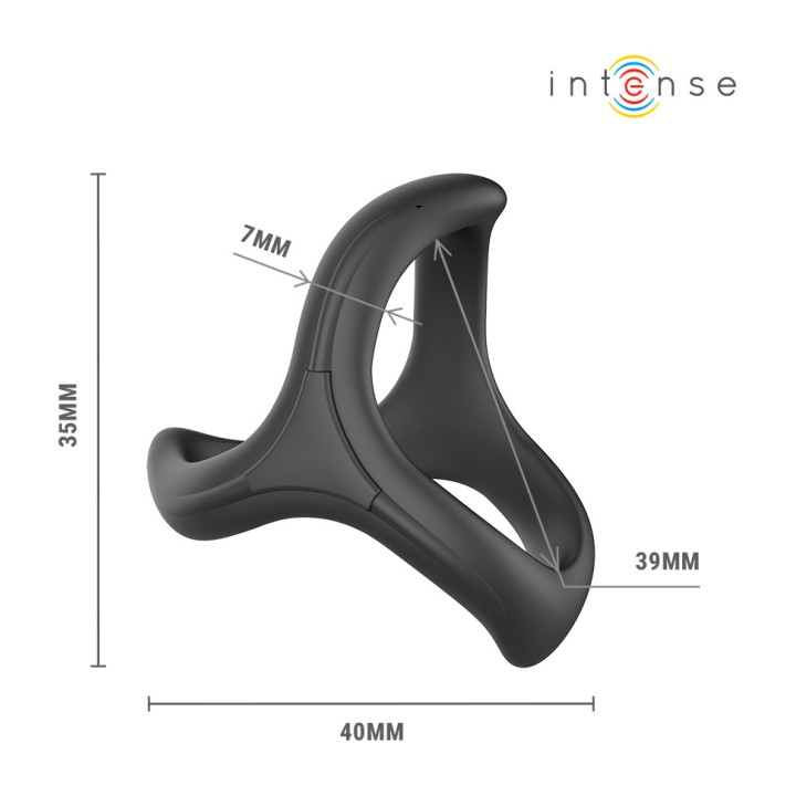 INTENSE Anello triplo ajustabile per il pene modello 6 ALFIE