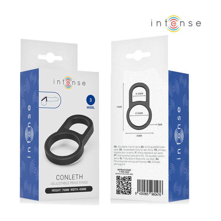 INTENSE Anillo doble ajustable para el pene modelo 3 CONLETH