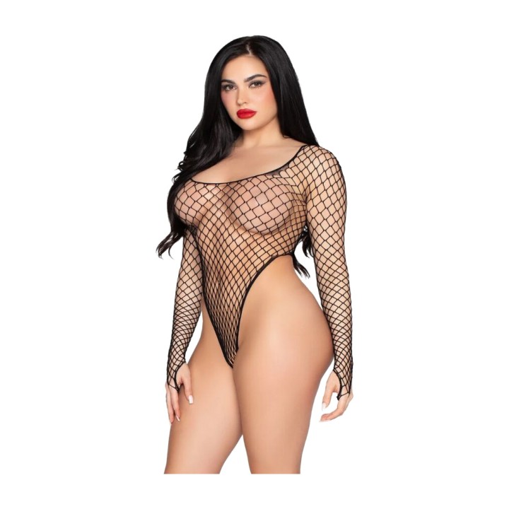 LEG AVENUE Industrijska visokirezna rešetka bodysuit 89377