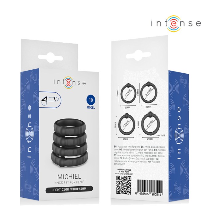 INTENSE Set of 4 penis ring model 10 MICHIEL D-245149