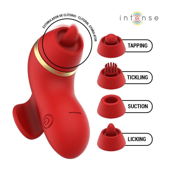 INTENSE 4-head clitoris stimulator with suction, tapping,