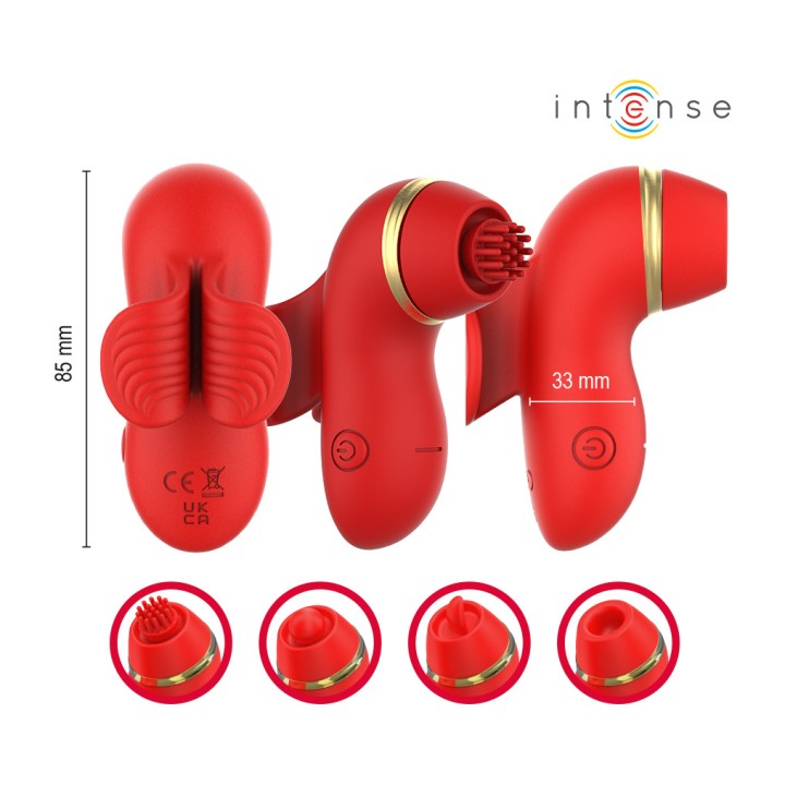INTENSE 4-head clitoris stimulator with suction, tapping,