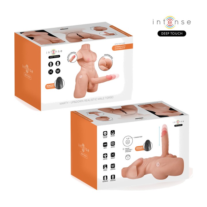 INTENSE Torso with anus and realistic dildo, thrust,