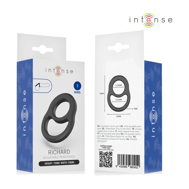 INTENSE Adjustable double ring for the penis model 1 RICHARD