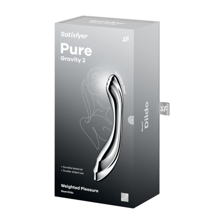 SATISFYER Dildo de acero inoxidable doble uso PURE 732275