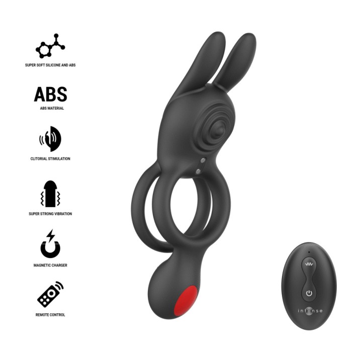 INTENSE Double ring for the penis with vibration and remote