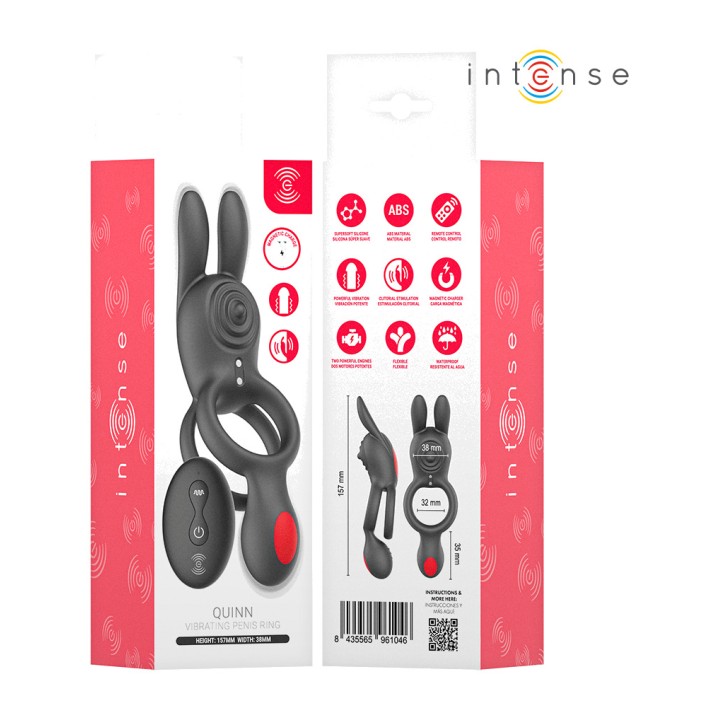 INTENSE Double ring for the penis with vibration and remote