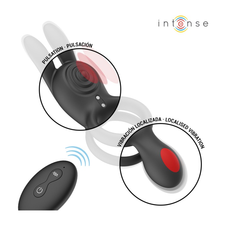 INTENSE Anell doble per al pènyes amb vibració i control