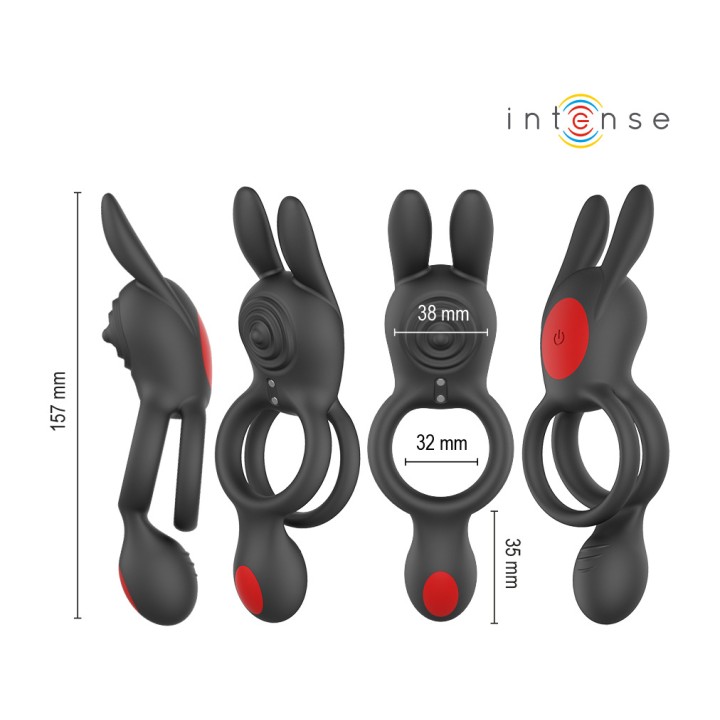 INTENSE Double ring for the penis with vibration and remote