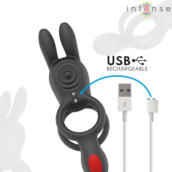 INTENSE Double ring for the penis with vibration and remote