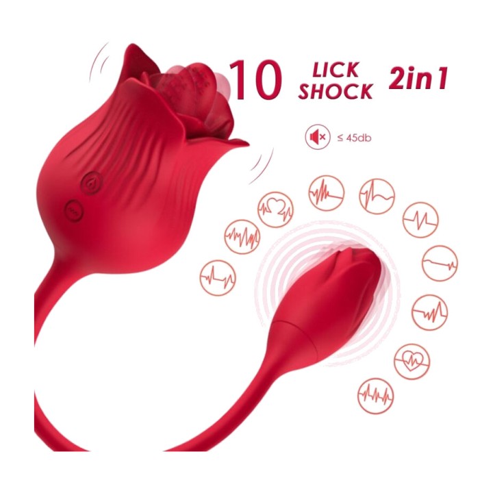 ARMONY Vibrator stimulator clitoris cu 10 moduri coadă ROSE