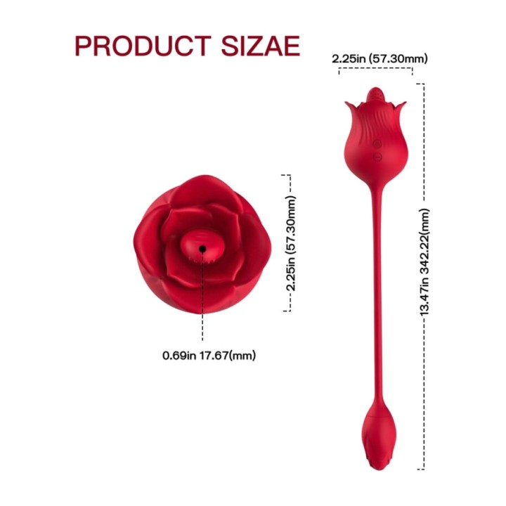 ARMONY Vibrator stimulator clitoris cu 10 moduri coadă ROSE