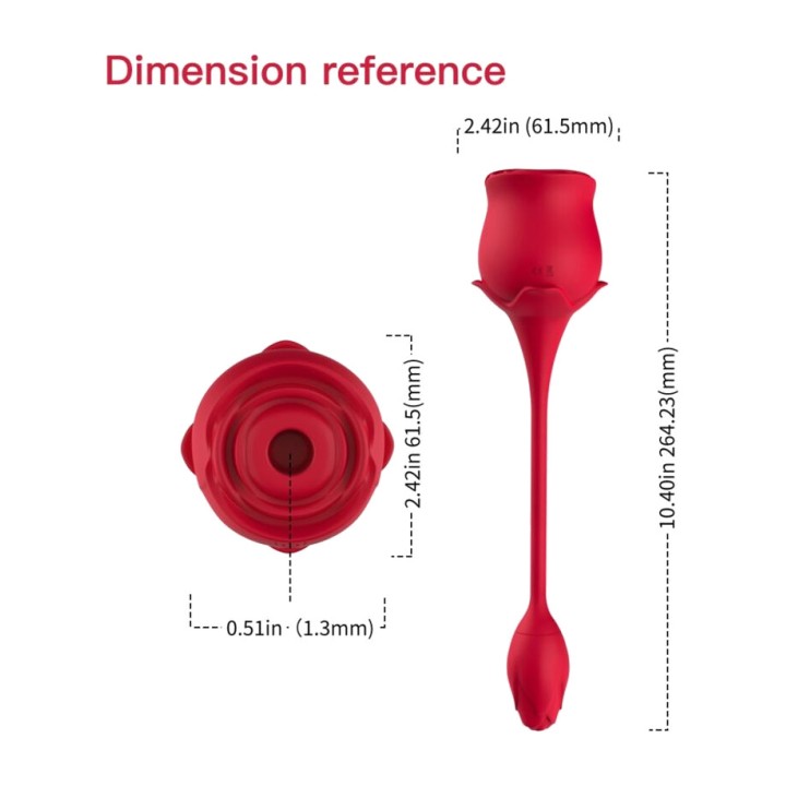 ARMONY Clitorissauger und Vibrator mit 10 Modi ROSE D-237963