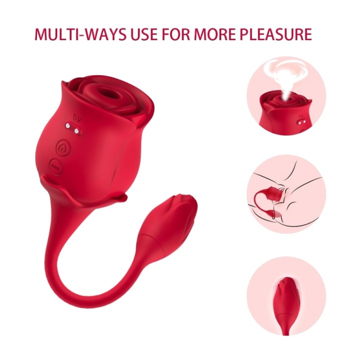 ARMONY Clitorissauger und Vibrator mit 10 Modi ROSE D-237963