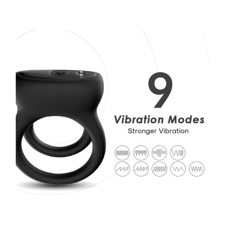 ARMONY Doble anillo vibrador para el pene de cuerpo