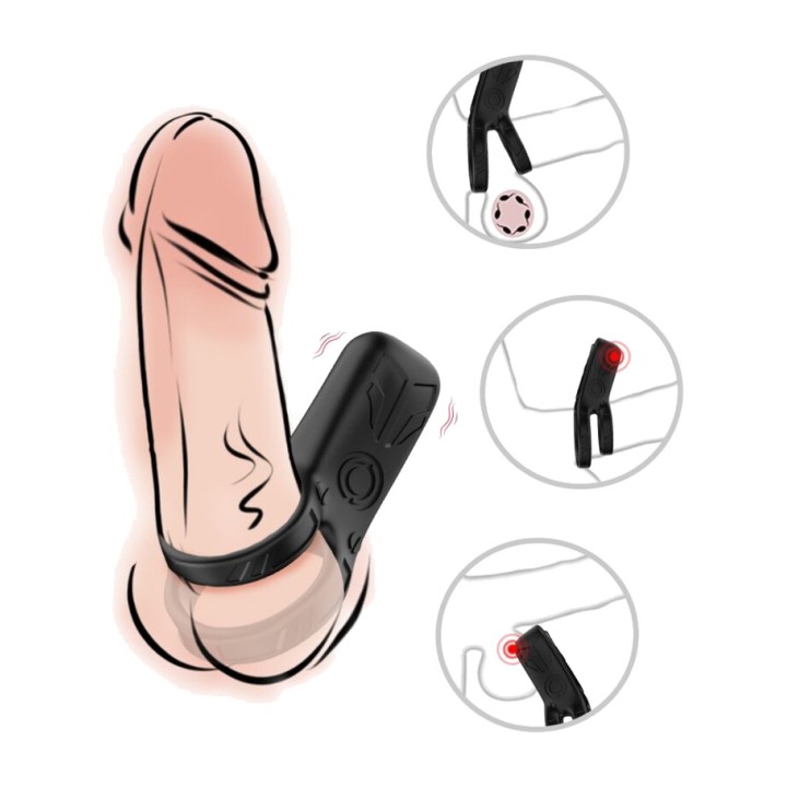 ARMONY Duble inel vibrant pentru penis cu 9 moduri D-237944