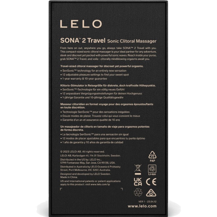 LELO Clitoral sonic massager SONA 2 TRAVEL D-235971VAR