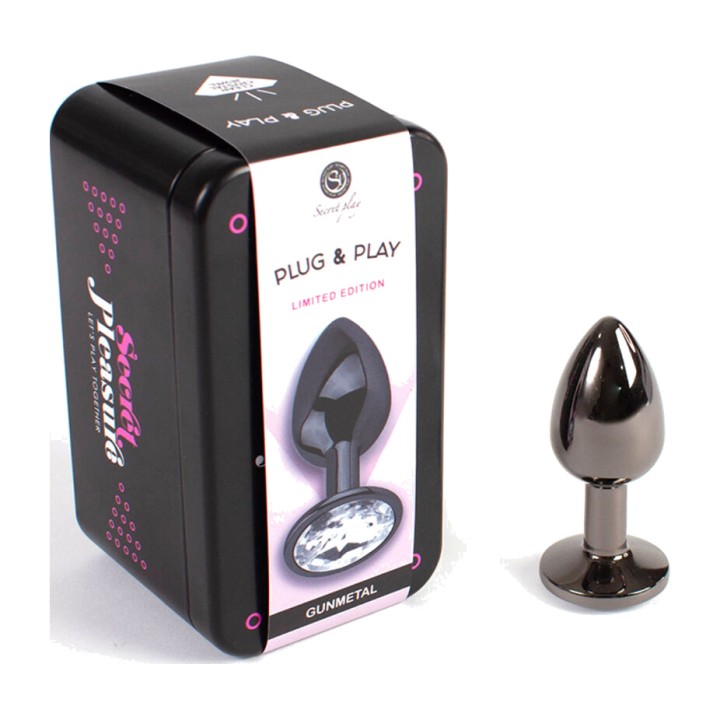 SECRETPLAY Metalen analplug in dropvorm 7 CM D-234738VAR