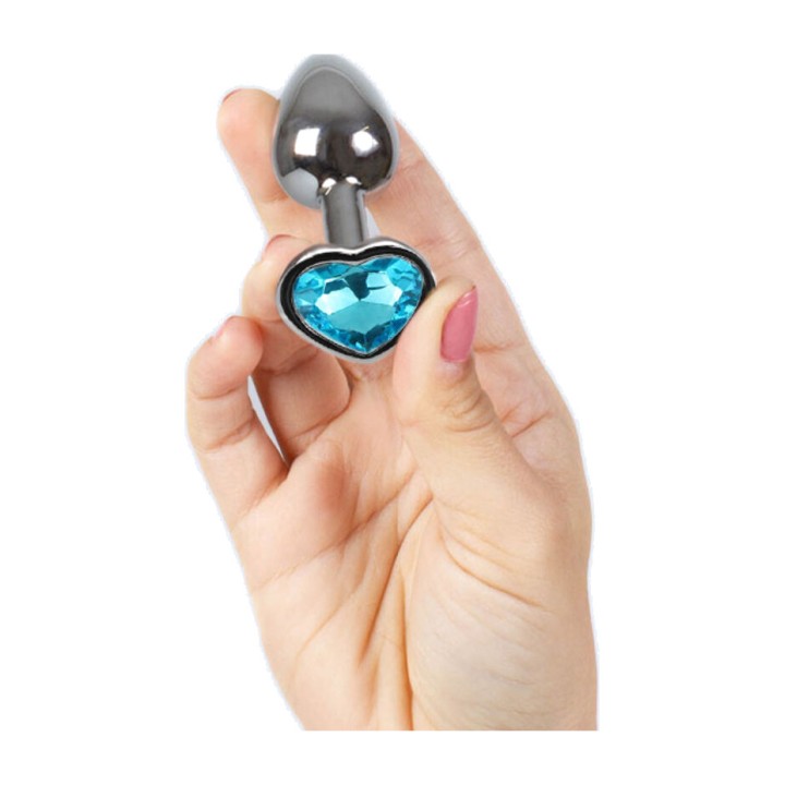 SECRETPLAY Plug anale in metal con gioia a forma di cuore 7