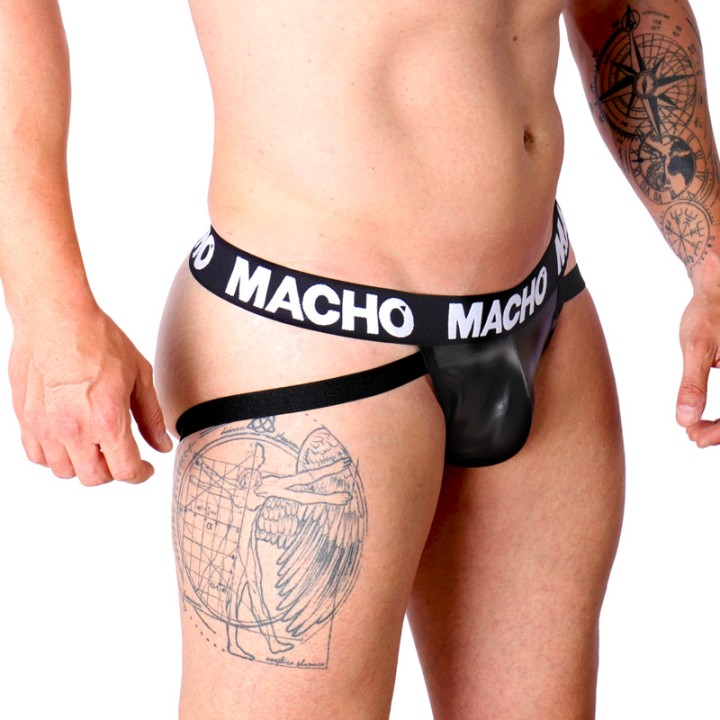 MACHO UNDERWEAR Jockstrap de cuir MX25 D-233414VAR