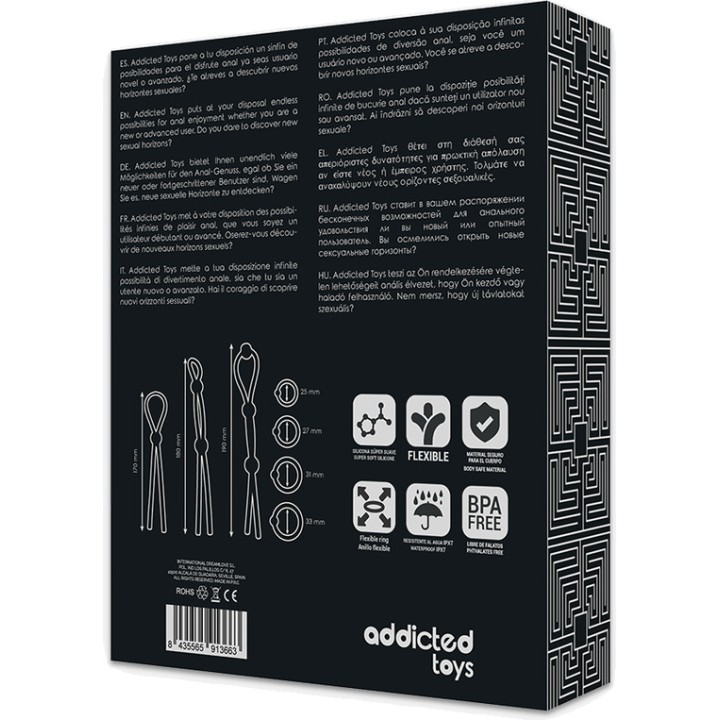 ADDICTED TOYS Kit de 7 anells silicona flexible per al penis