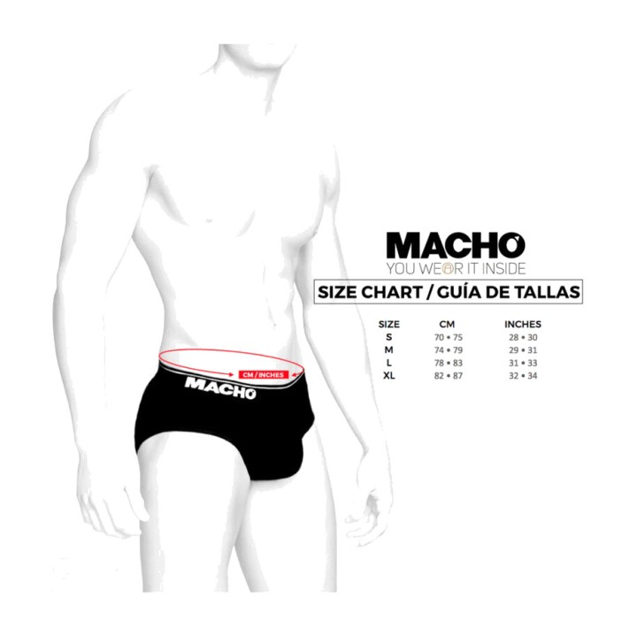 MACHO UNDERWEAR Slip brief dla mężczyzn MS24 DARK D-231575