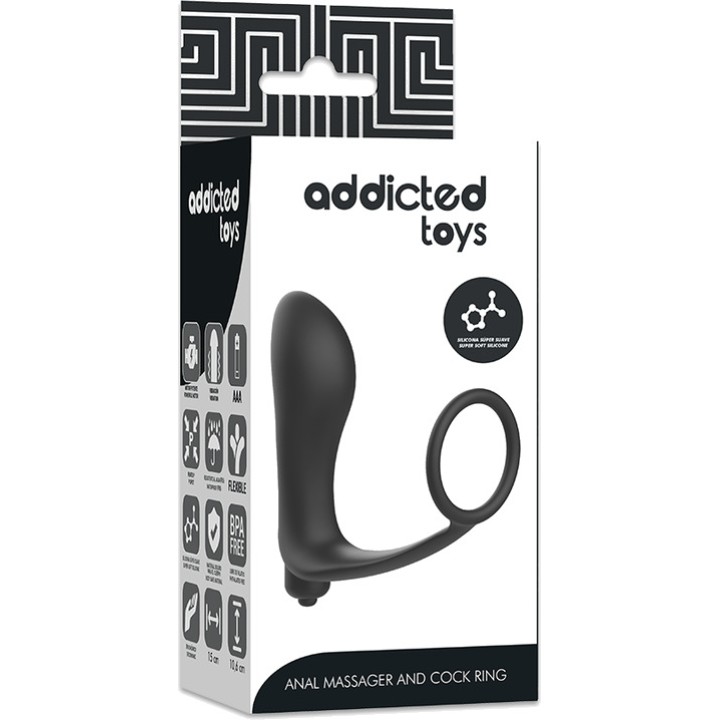 ADDICTED TOYS Anal vibrator with penis ring D-227631