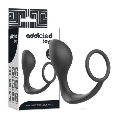 analplug av silikon med ring