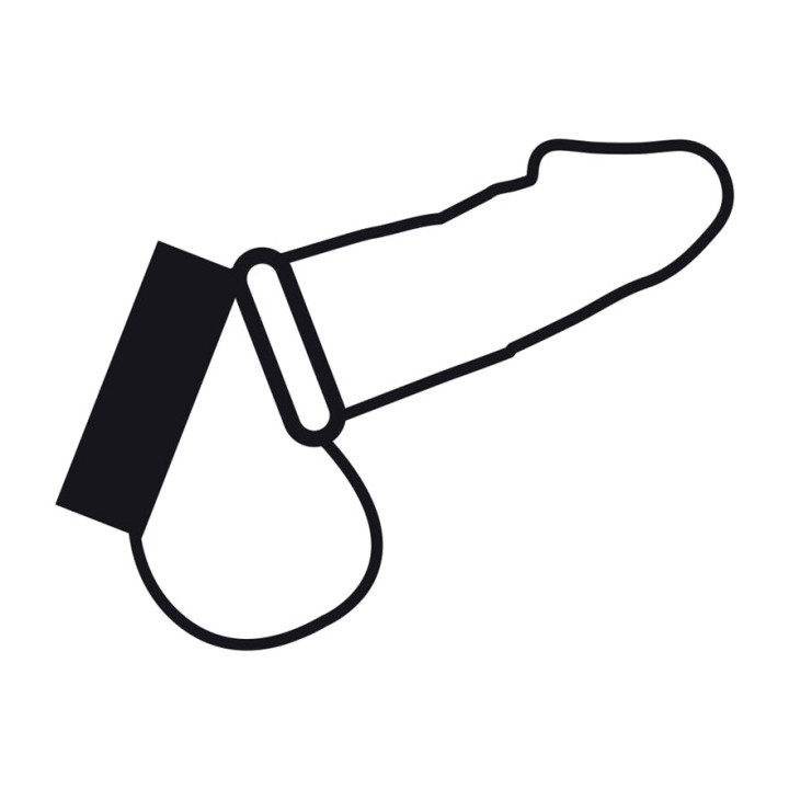 DARKNESS Anell de metall per al penis i testicles D-226733