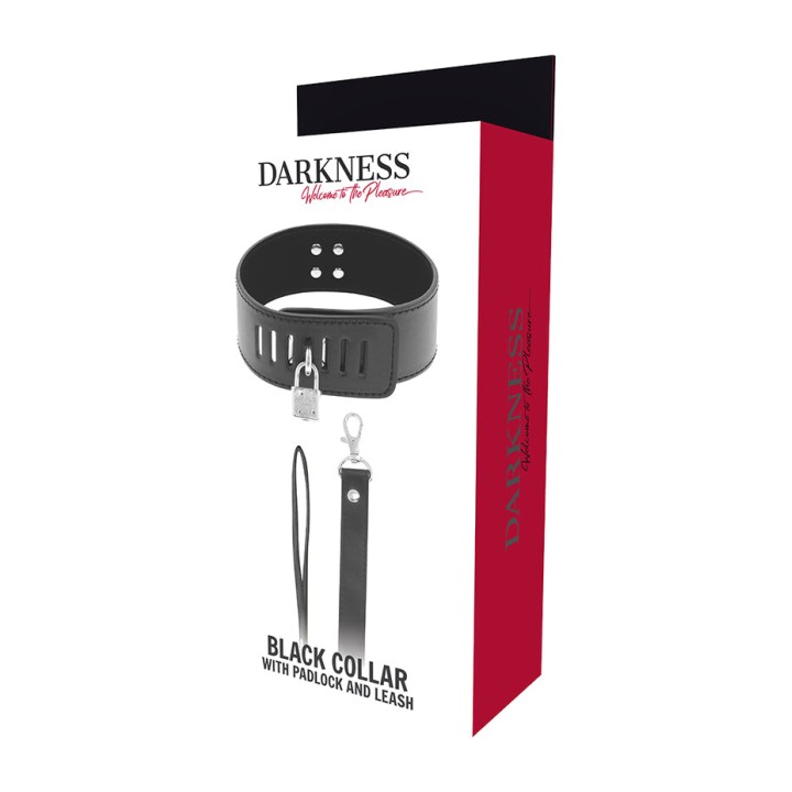 DARKNESS Colar BDSM de postura com cadeado D-226699