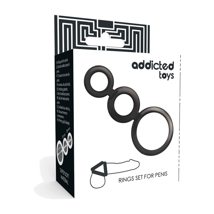 ADDICTED TOYS Penis- och testikelringar set 28810