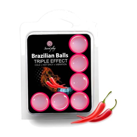 pack de 6 bolas de lubricante íntimo brazilian-balls