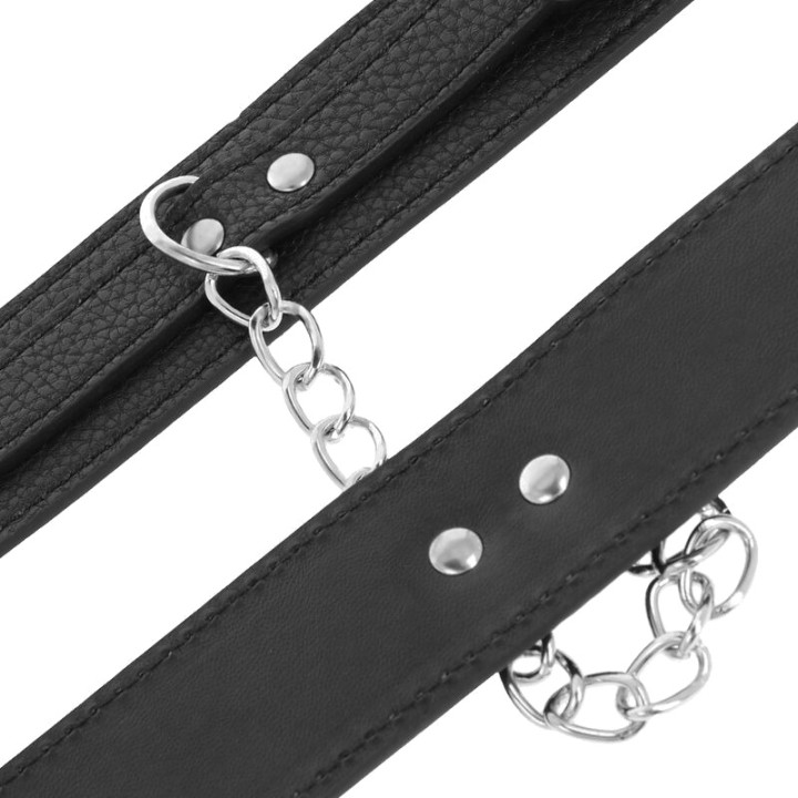 DARKNESS Lederhandschellen mit Textur LEATHER-32437 D-226691