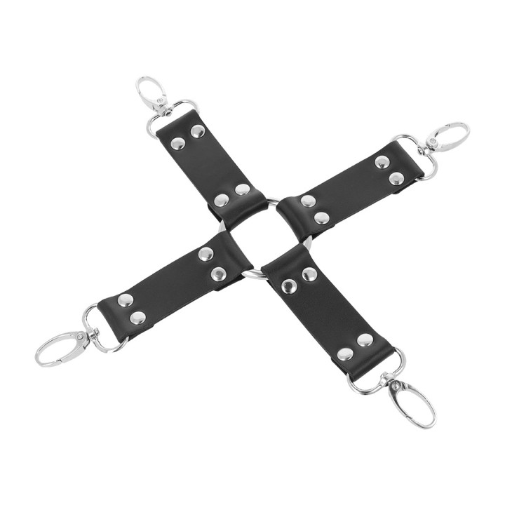 DARKNESS Leather restraints for feet and hands HOGTIE-27798