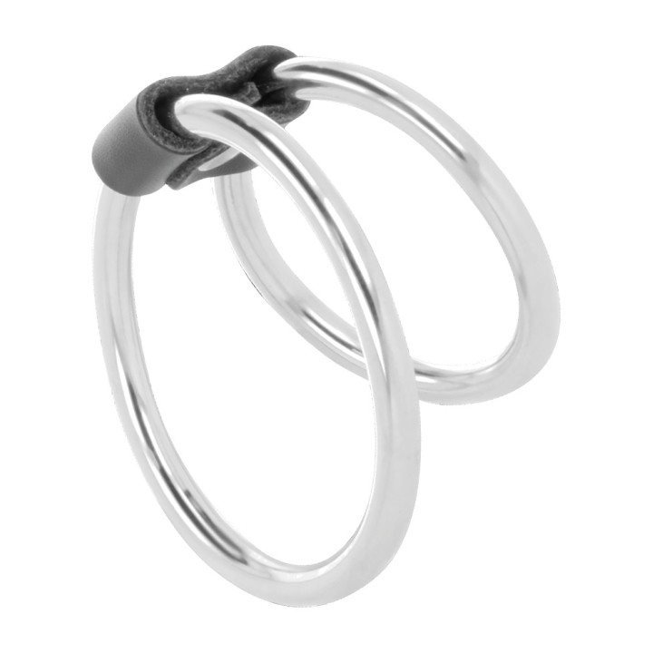 DARKNESS Anello doppio in metallo per il pene D-221251